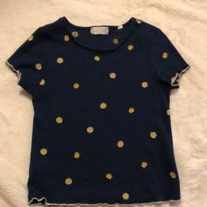 Alter’d State navy blue with daisies tee